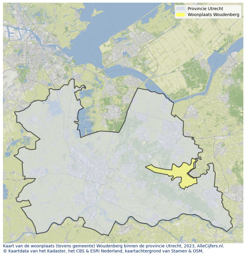 Kaart van makelaars in Woudenberg, gemeente Woudenberg