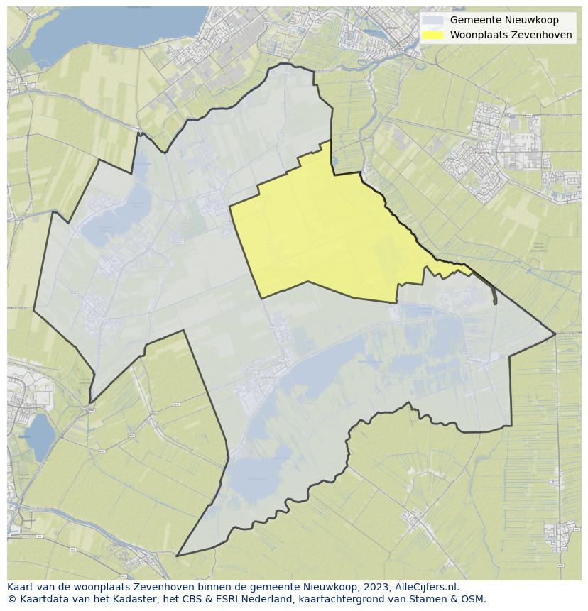Kaart van Zevenhoven