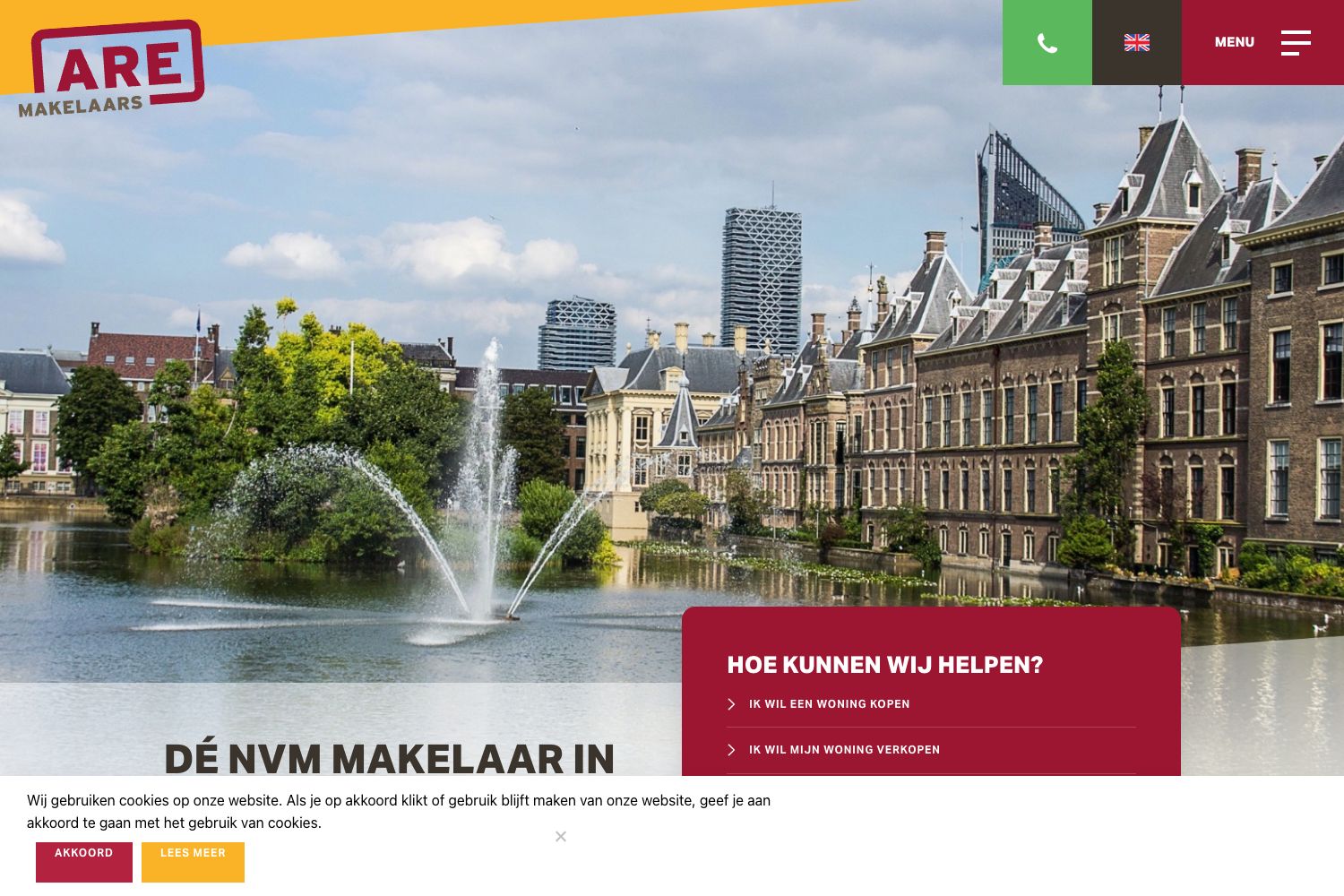 Website screenshot https://are.nl