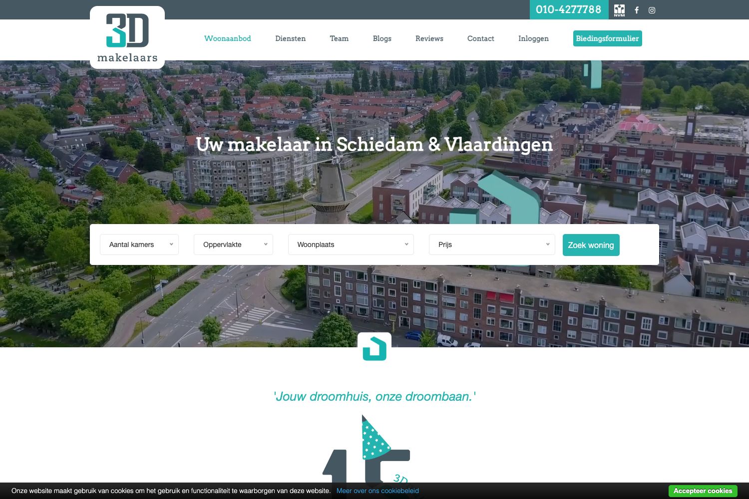 Website screenshot https://3dmakelaars.nl