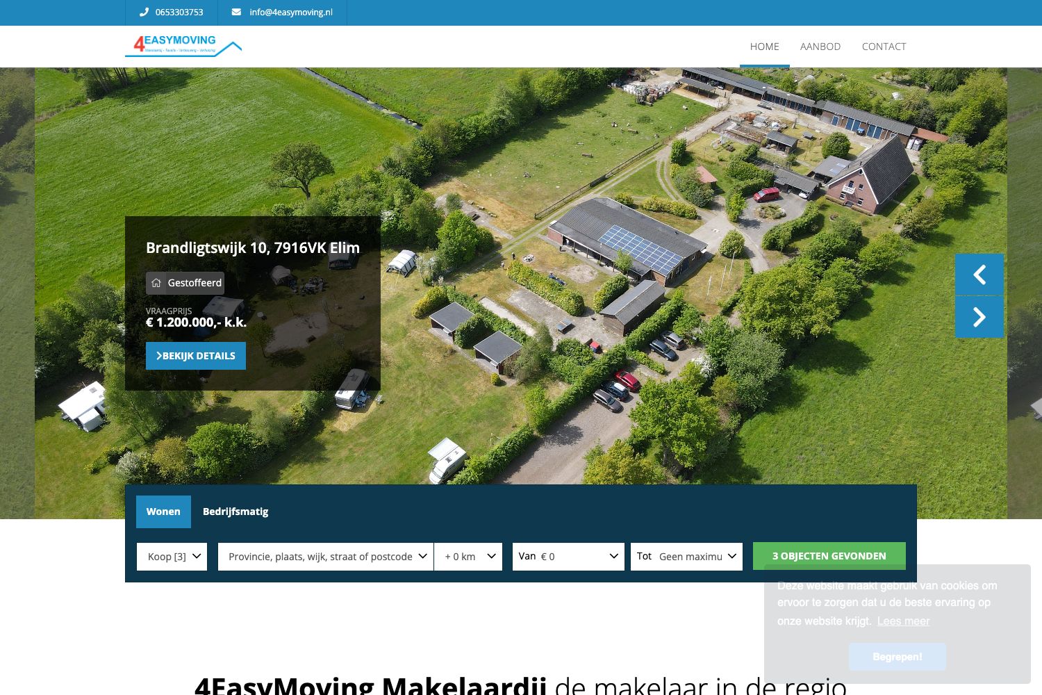 Website screenshot https://4easymoving.nl