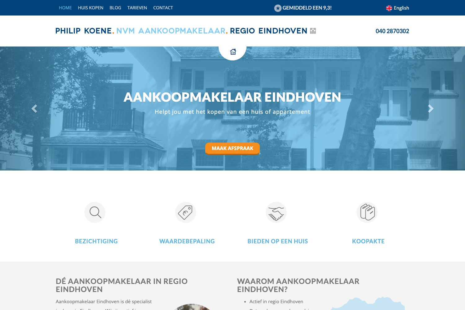 Website screenshot https://aankoopmakelaar-eindhoven.nl