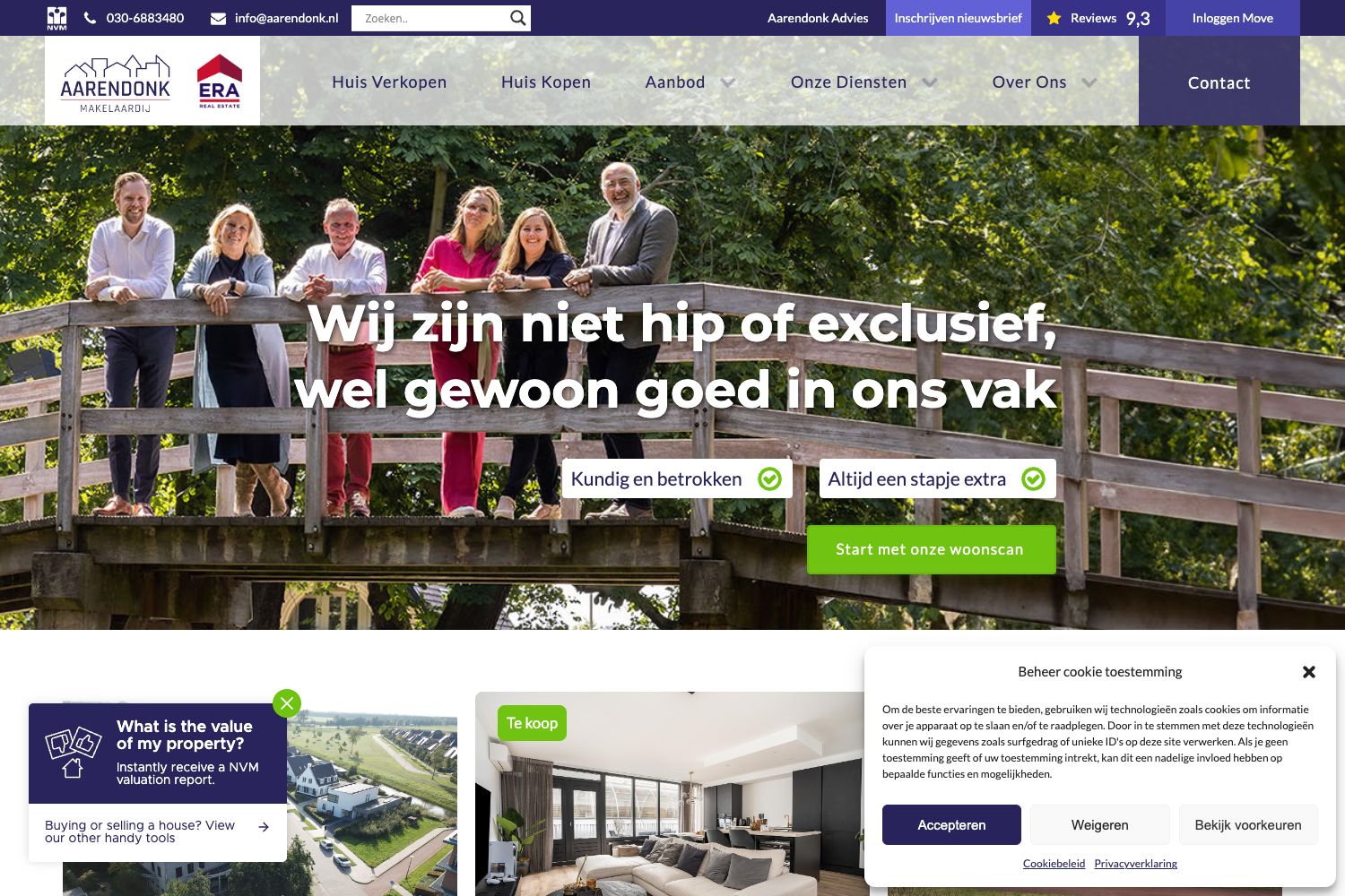 Website screenshot https://aarendonk.nl