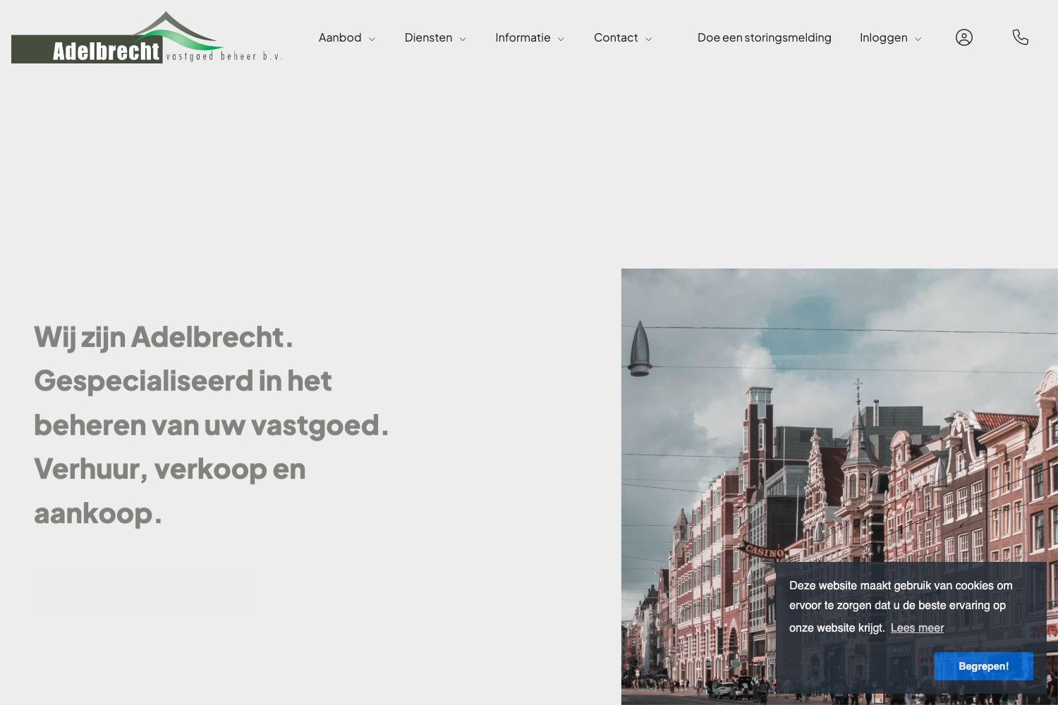 Website screenshot https://adelbrecht.nl