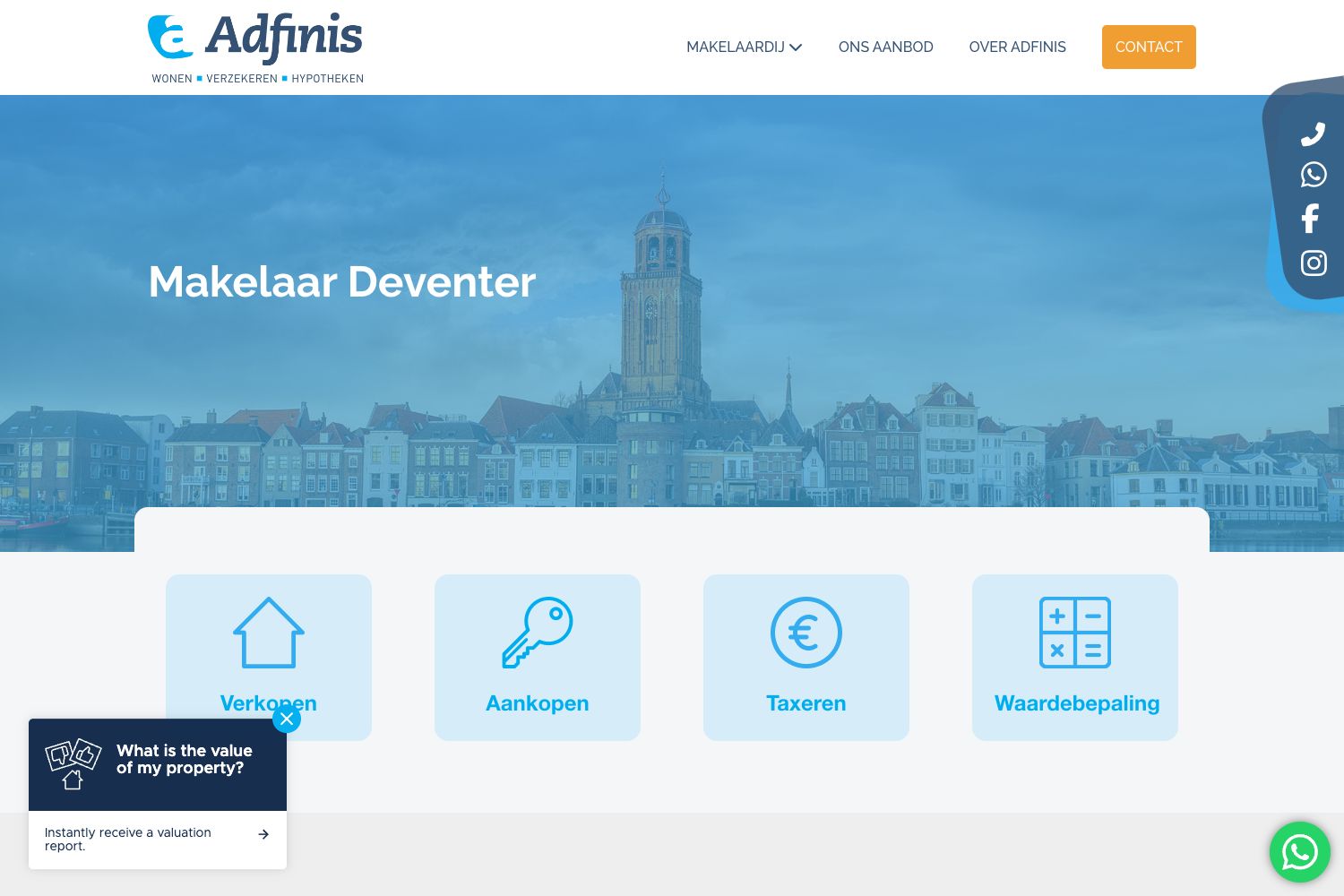 Website screenshot https://adfinis.nl