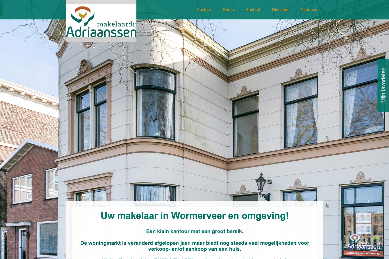Website screenshot https://adriaanssen-makelaardij.nl