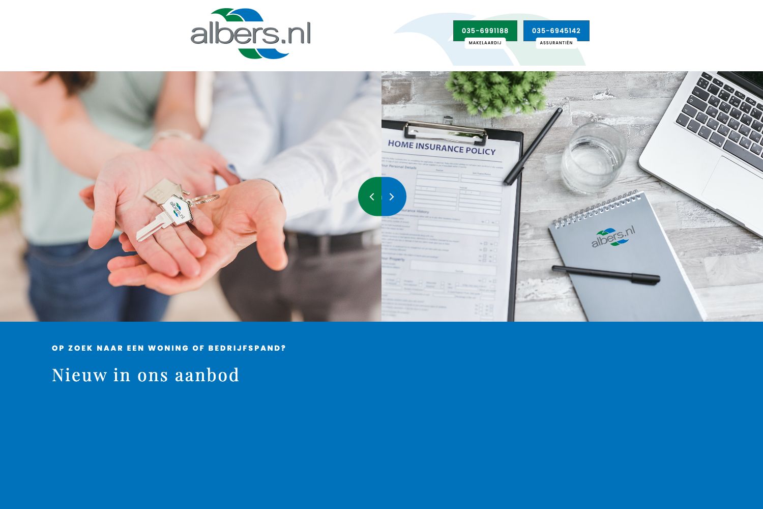 Website screenshot https://albers.nl