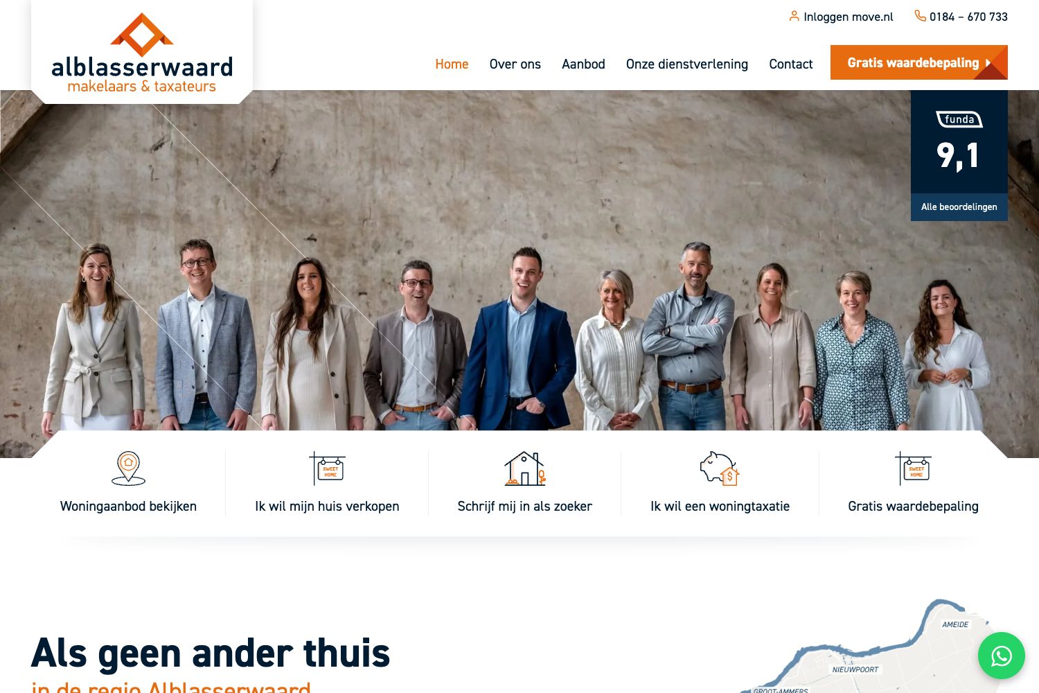 Website screenshot https://alblasserwaard.nl