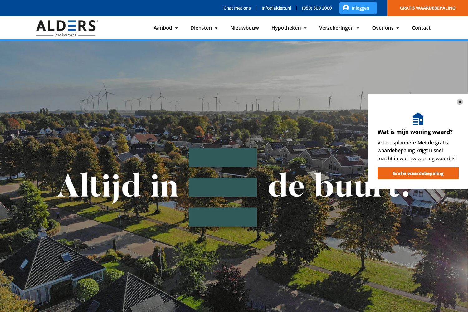 Website screenshot https://alders.nl