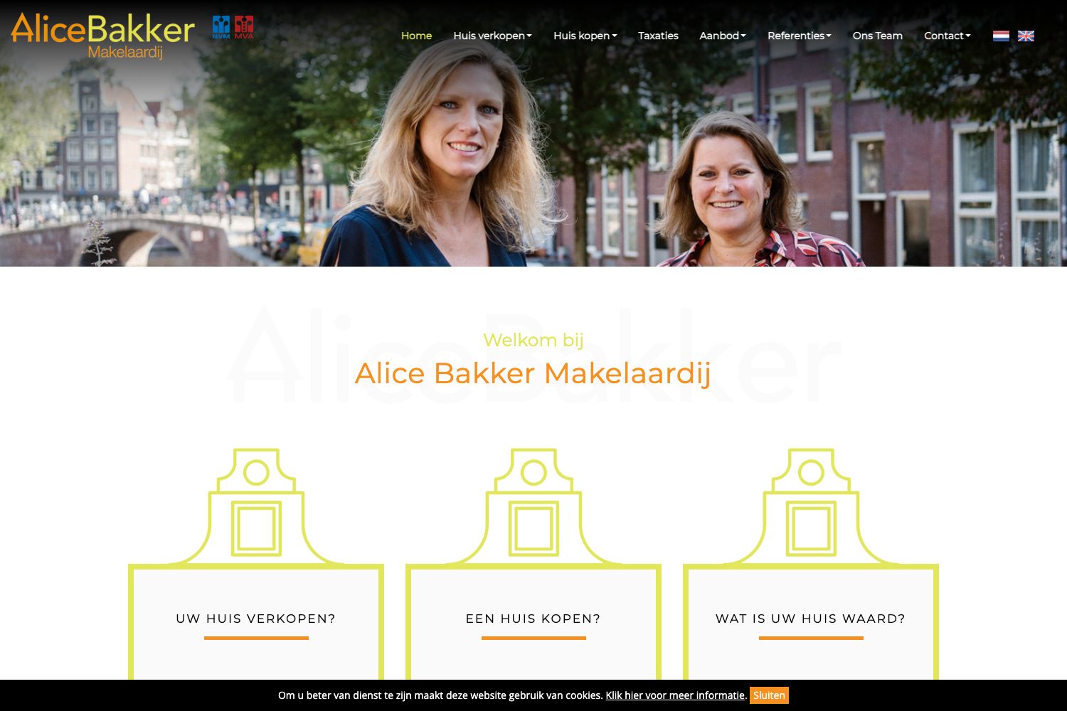 Website screenshot https://alicebakker.nl