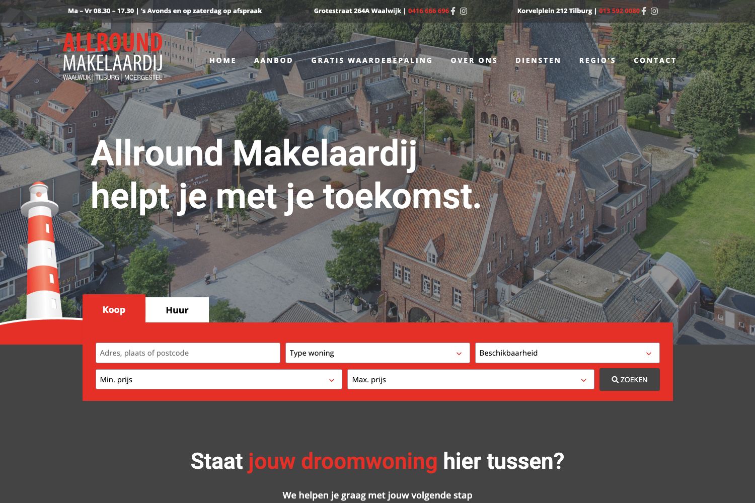 Website screenshot https://allroundmakelaardij.nl