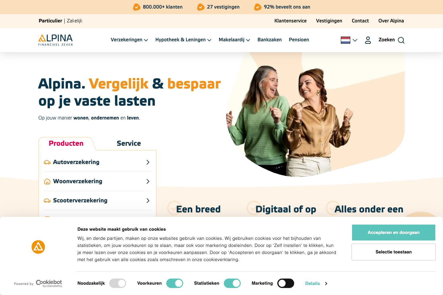 Website screenshot https://alpina.nl