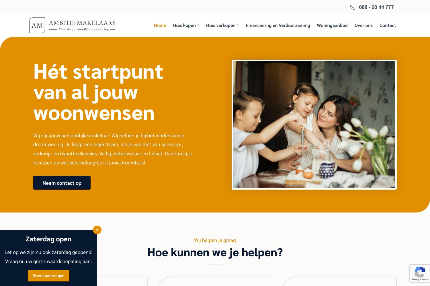 Website screenshot https://ambitiemakelaars.nl