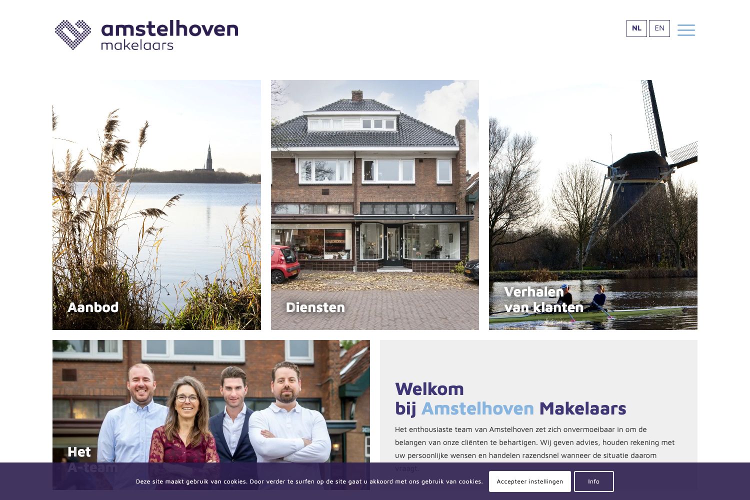 Website screenshot https://amstelhoven.nl
