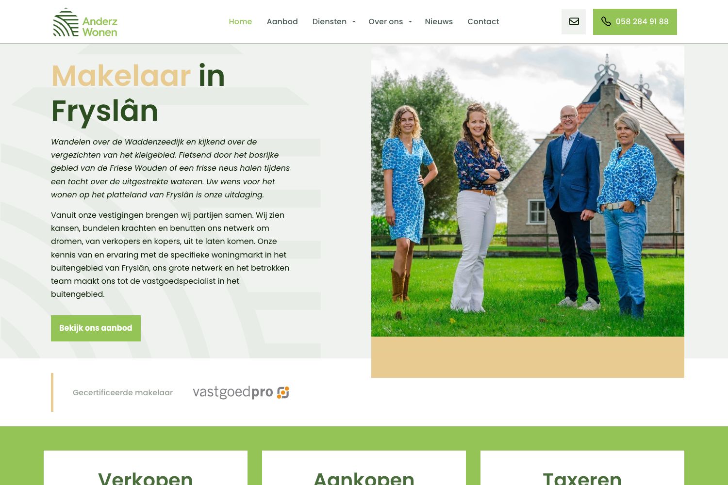 Website screenshot https://anderzwonen.nl