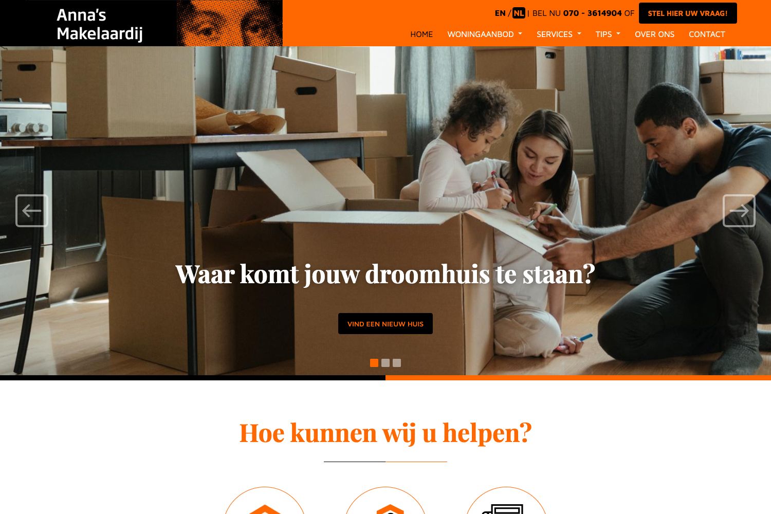Website screenshot https://annasmakelaardij.nl