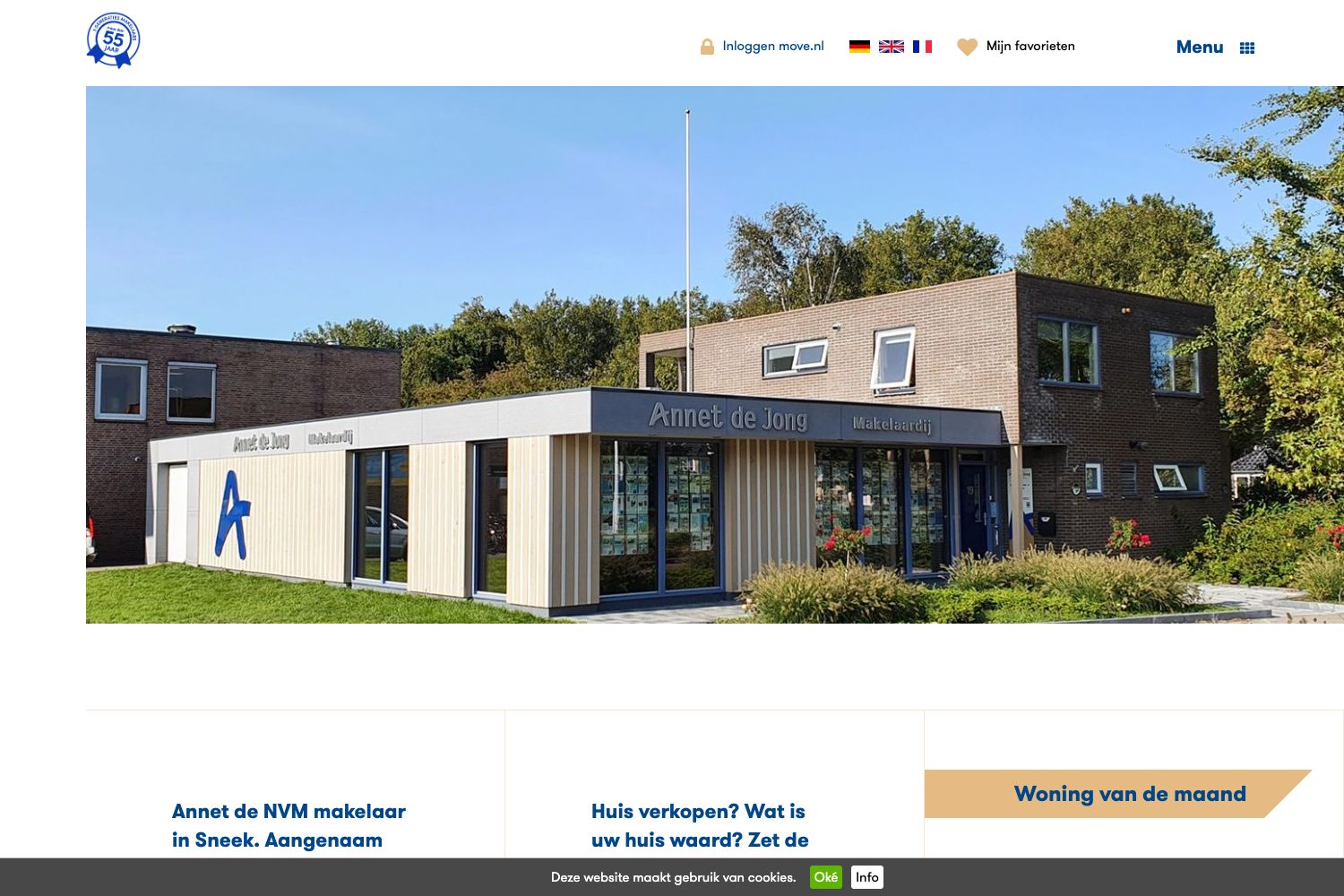 Website screenshot https://annetdejongmakelaardij.nl