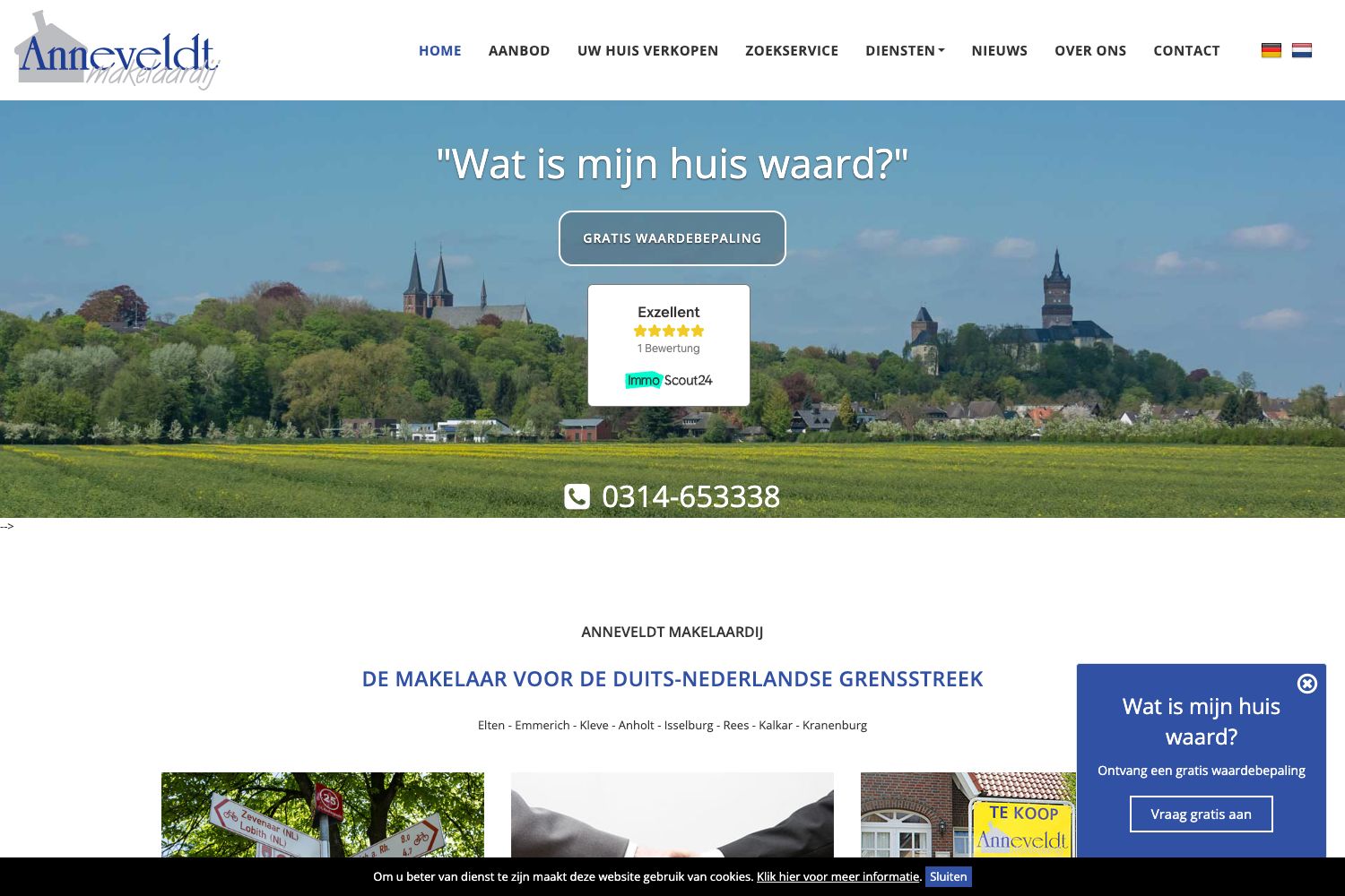 Website screenshot https://anneveldtmakelaardij.nl