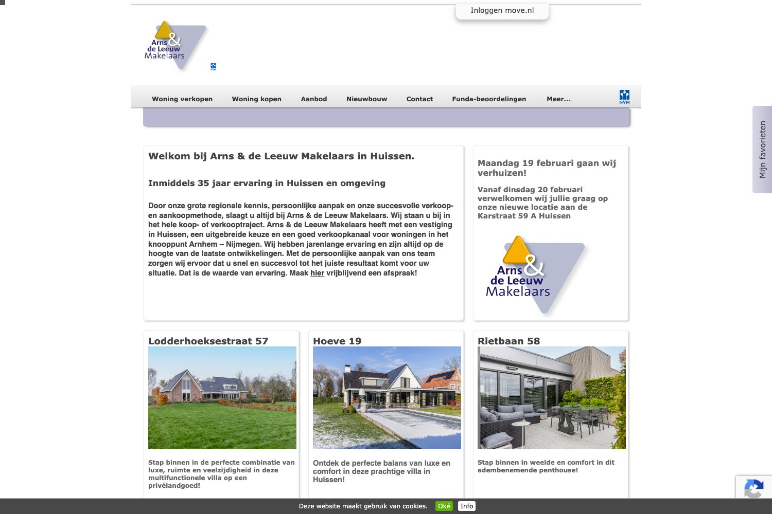Website screenshot https://arnsdeleeuw.nl