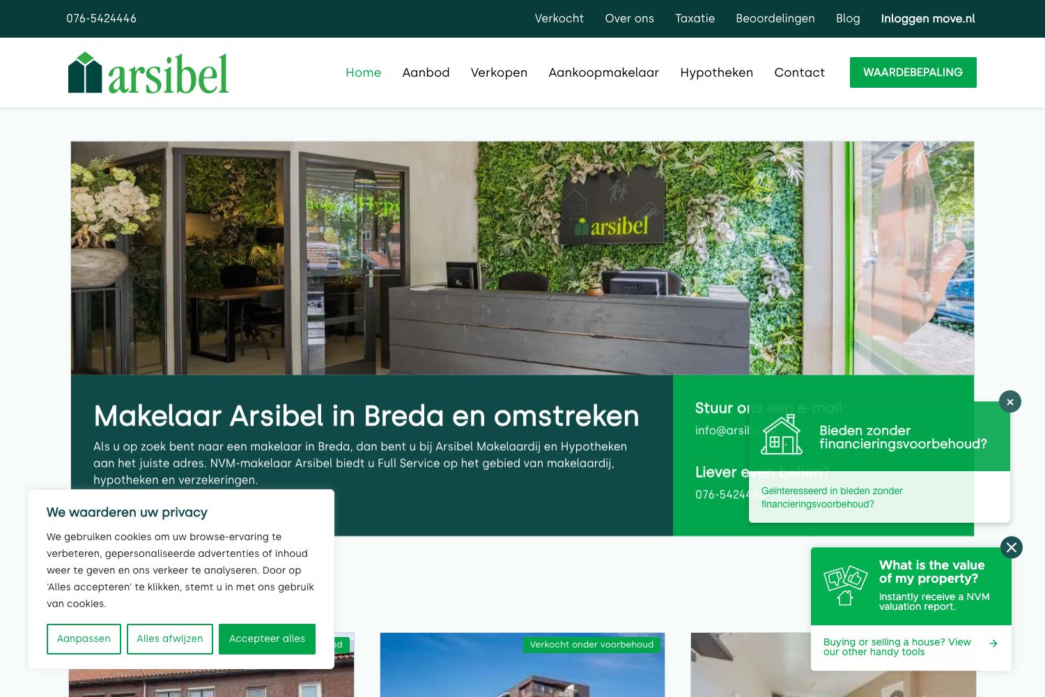 Website screenshot https://arsibel.nl