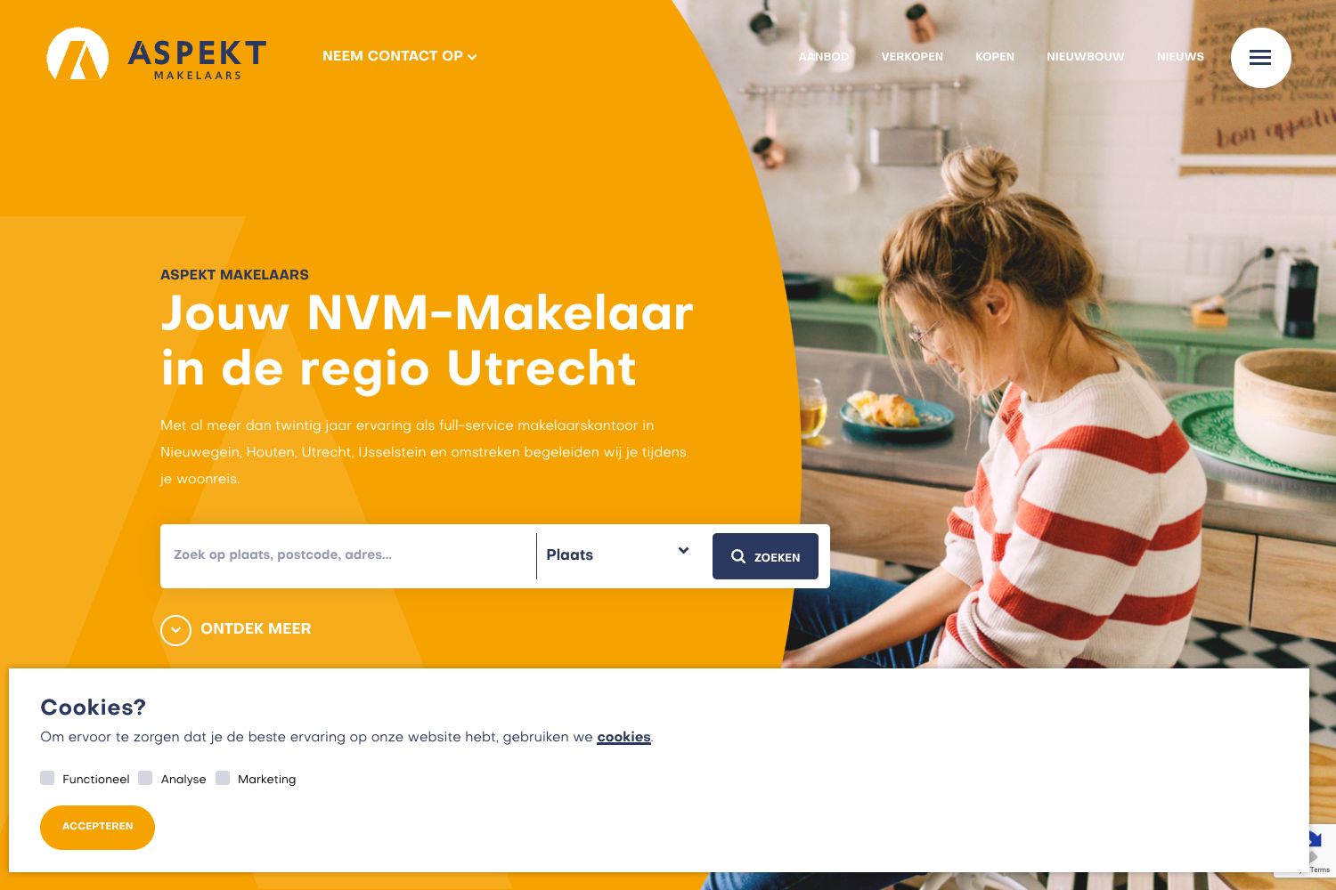 Website screenshot https://aspektmakelaars.nl