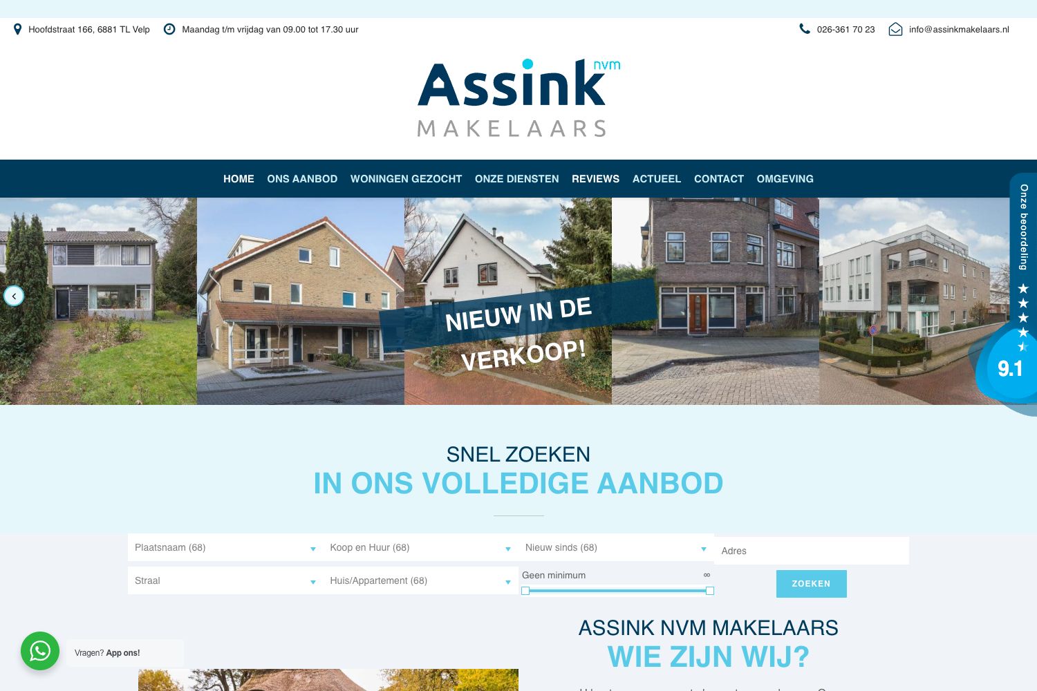 Website screenshot https://assinkmakelaars.nl