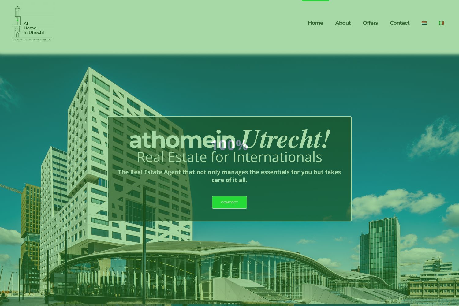 Website screenshot https://athomeinutrecht.com