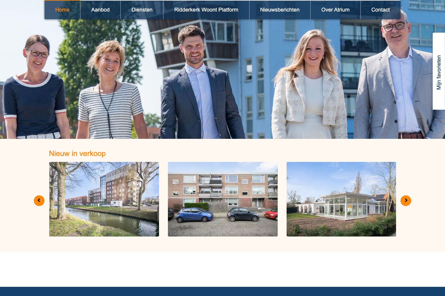 Website screenshot https://atrium-makelaardij.nl