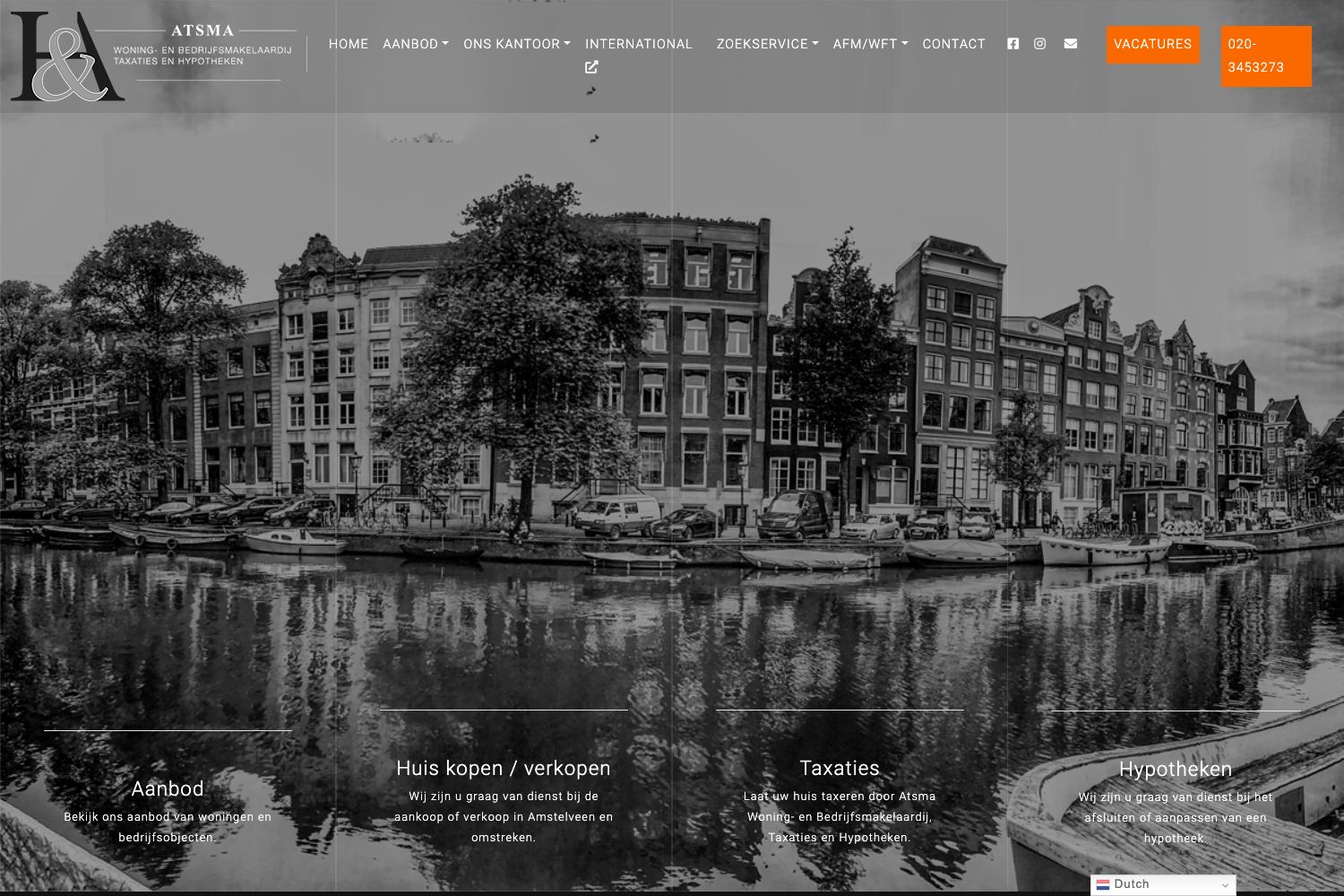 Website screenshot https://atsma.nl