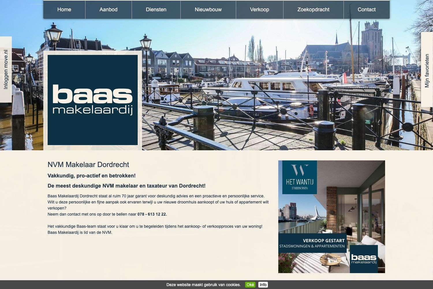 Website screenshot https://baasmakelaardij.nl