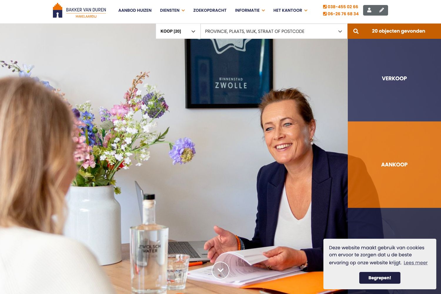 Website screenshot https://bakkervanduren.nl