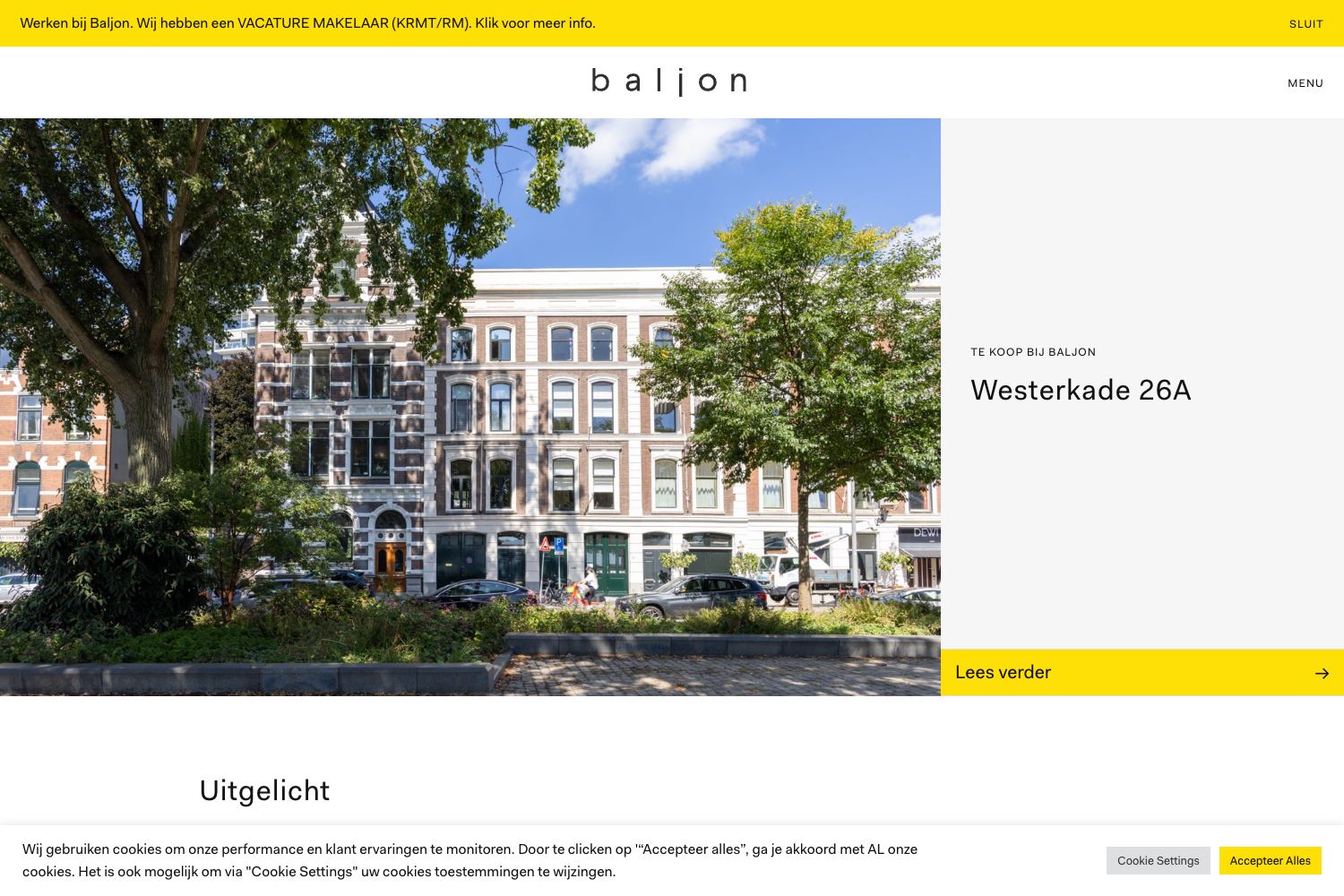Website screenshot https://baljonmakelaars.nl