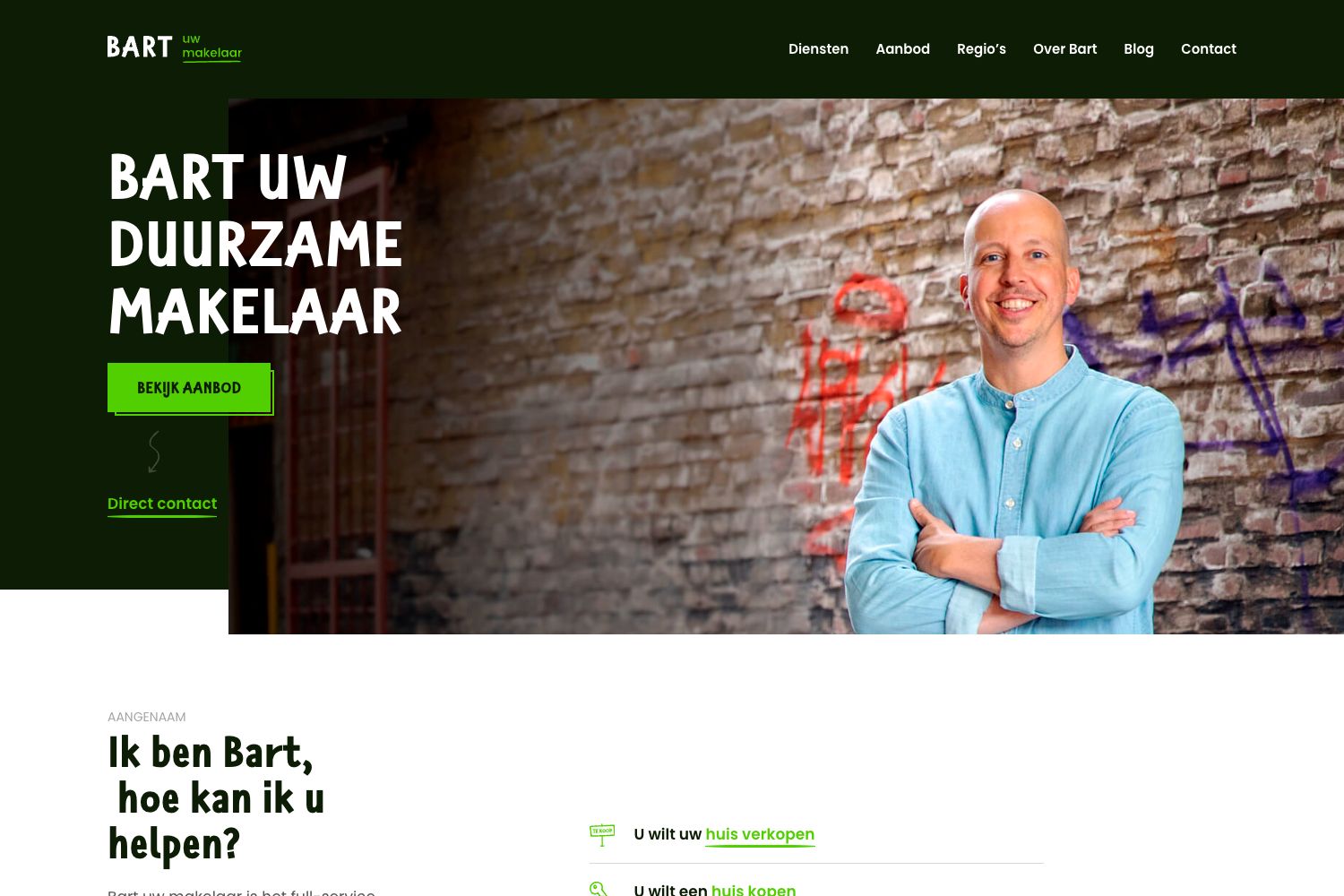 Website screenshot https://bartuwmakelaar.nl
