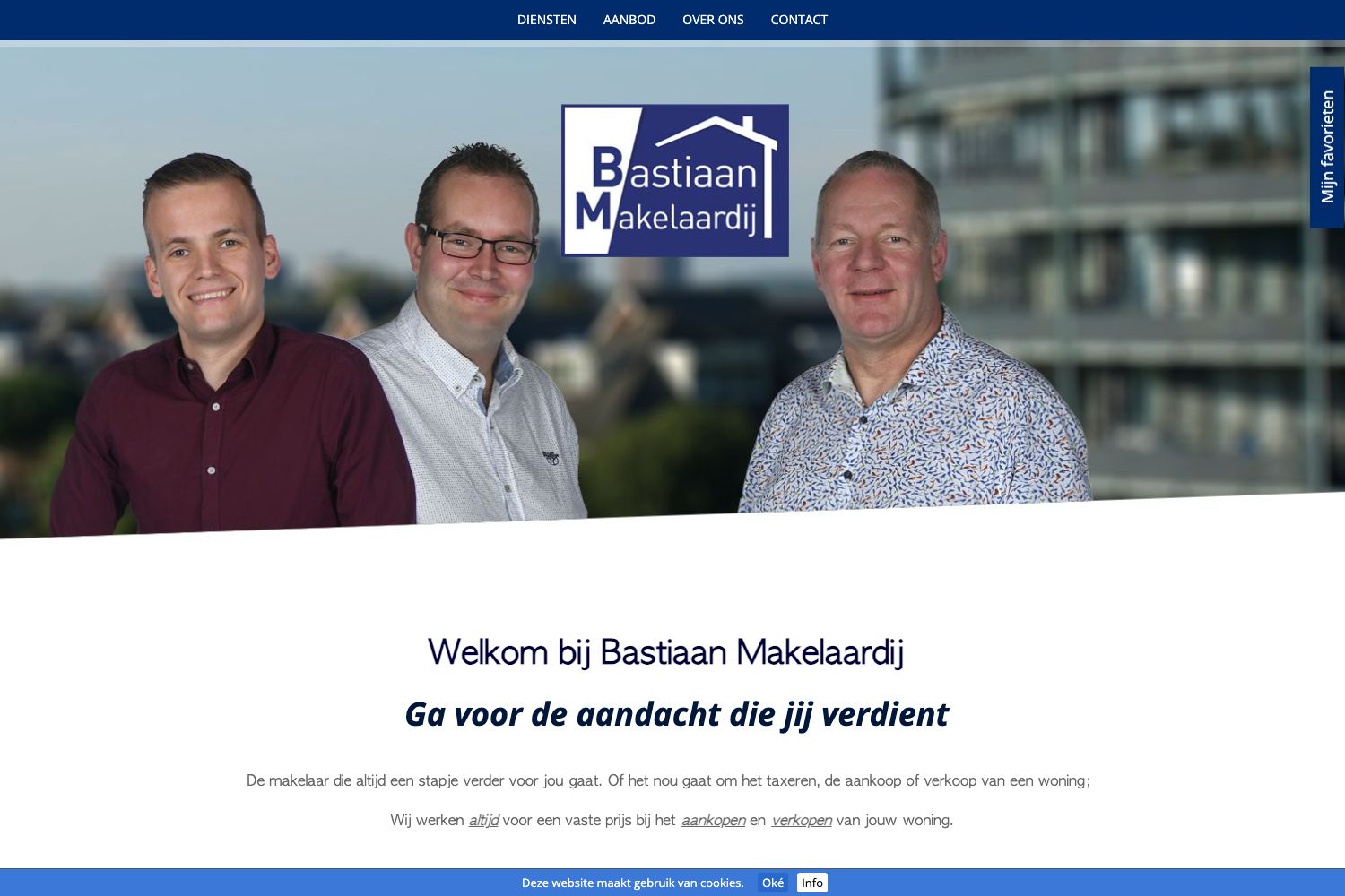 Website screenshot https://bastiaanmakelaardij.nl