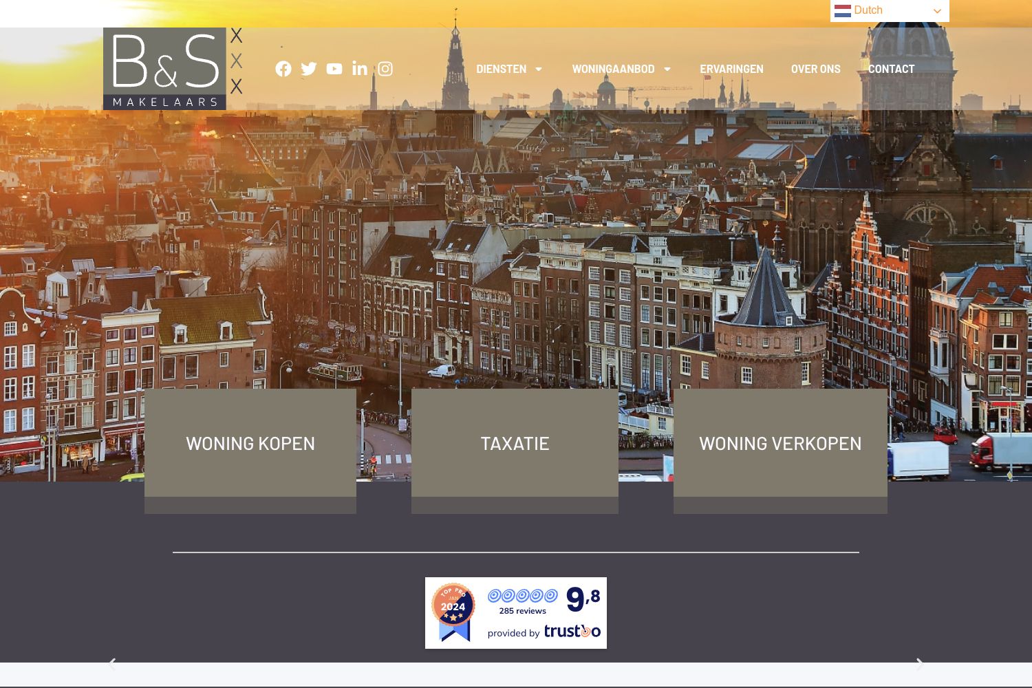 Website screenshot https://bensmakelaars.nl