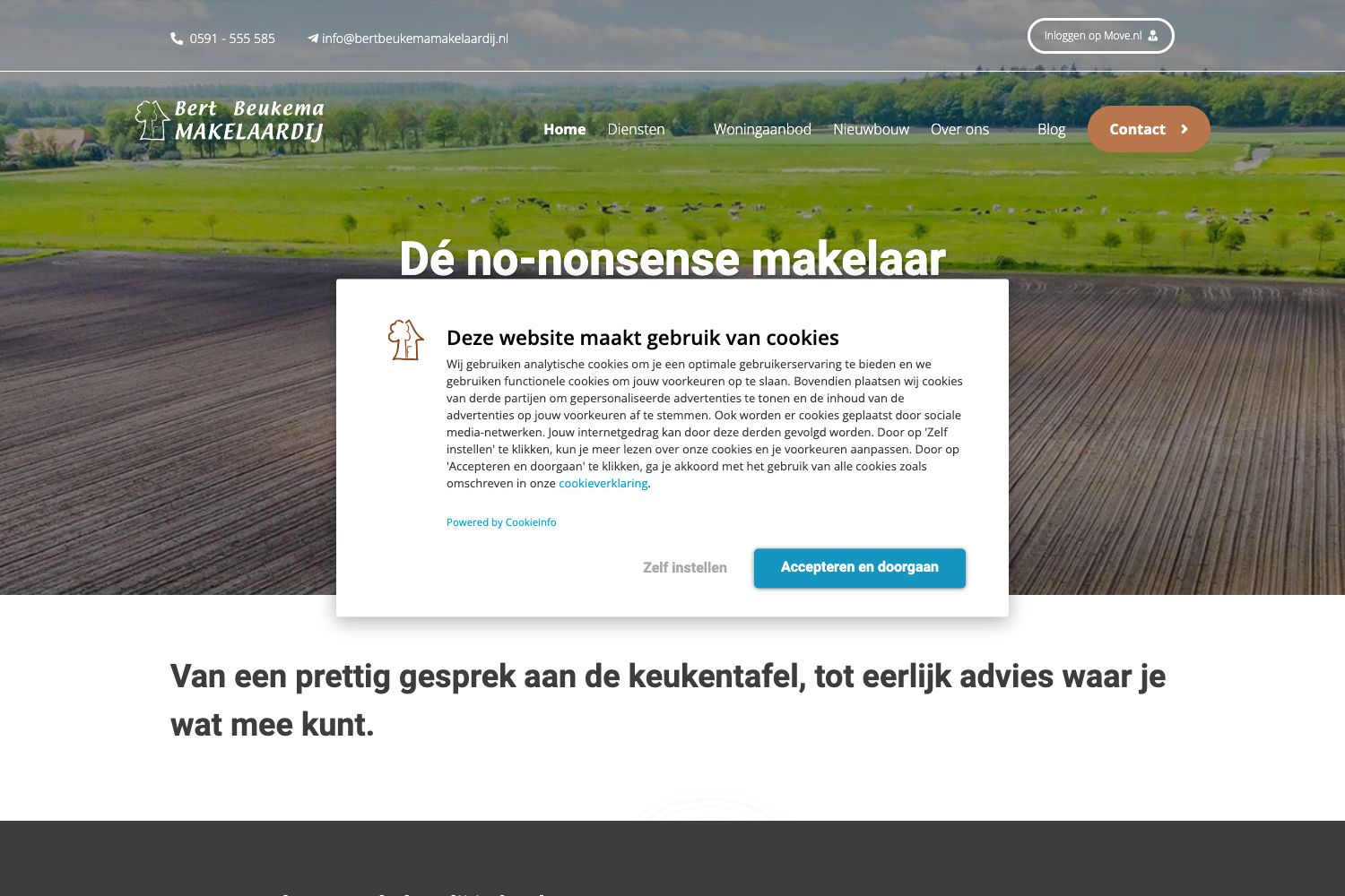 Website screenshot https://bertbeukemamakelaardij.nl