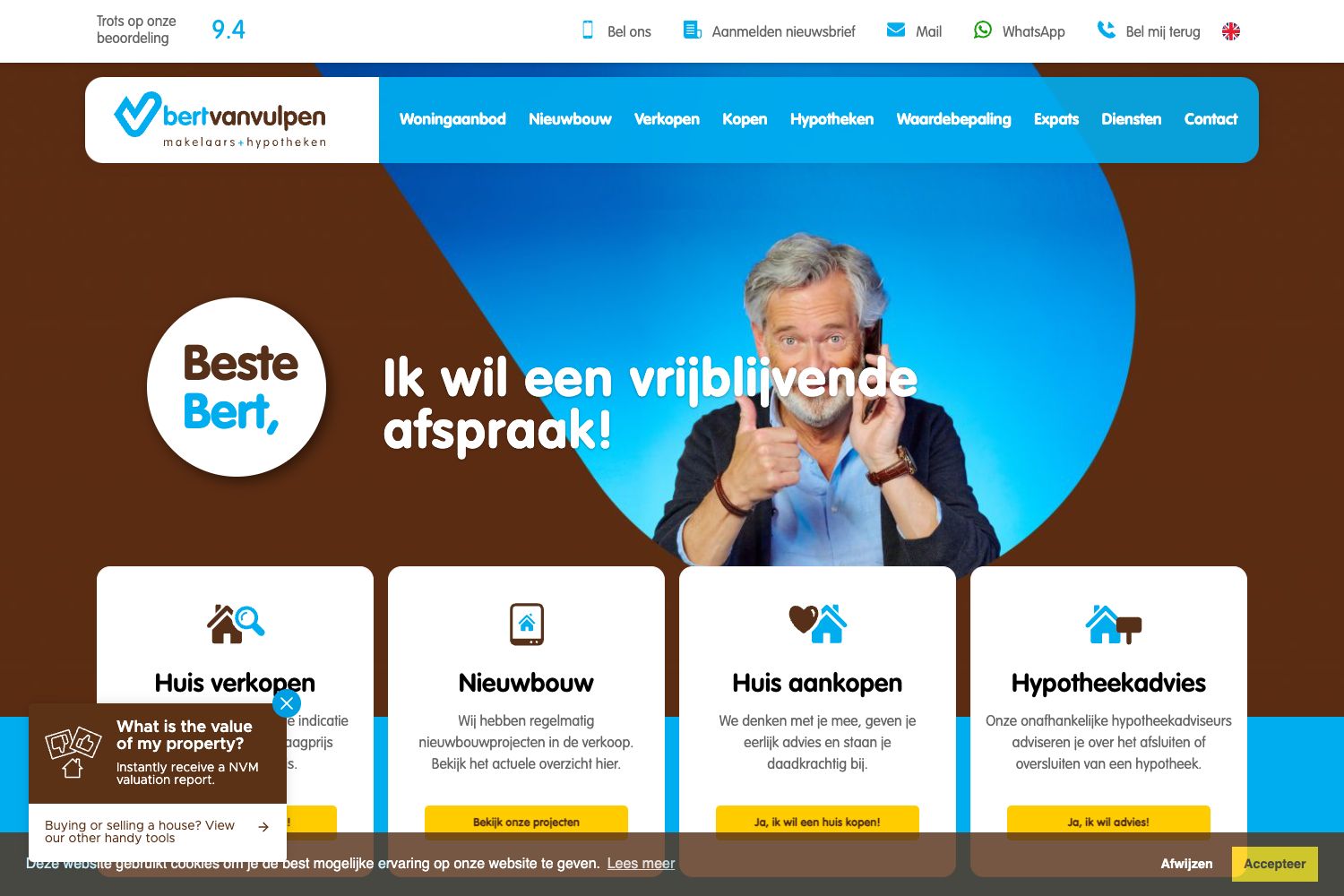 Website screenshot https://bertvanvulpen.nl
