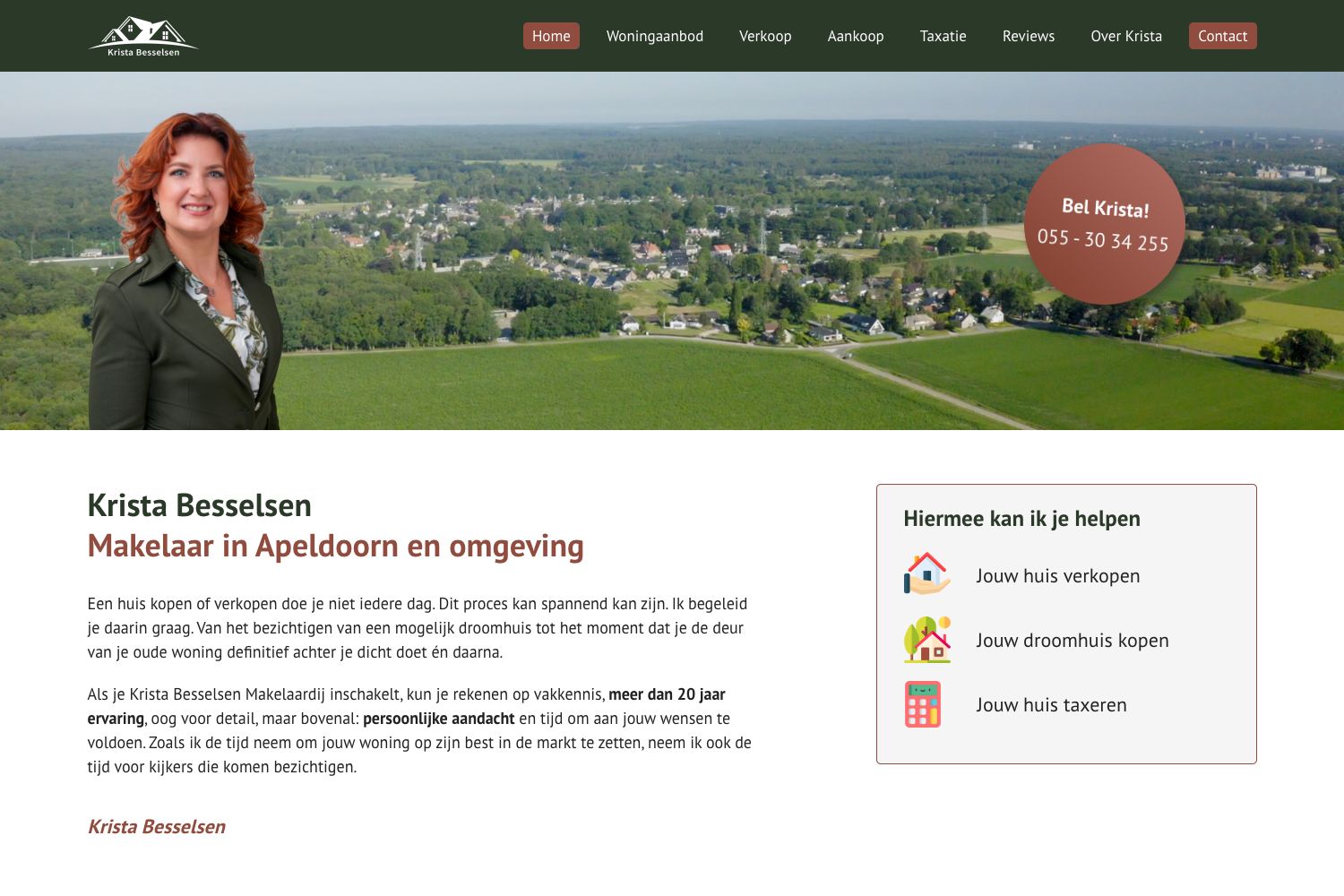 Website screenshot https://besselsenmakelaardij.nl