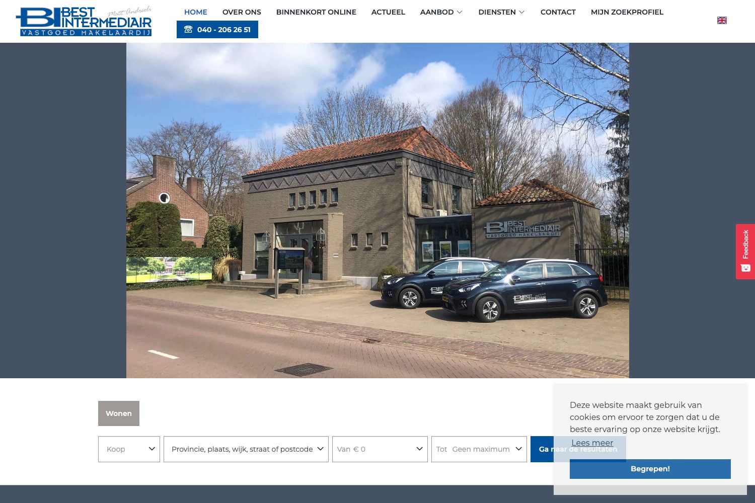 Website screenshot https://bivastgoed.nl