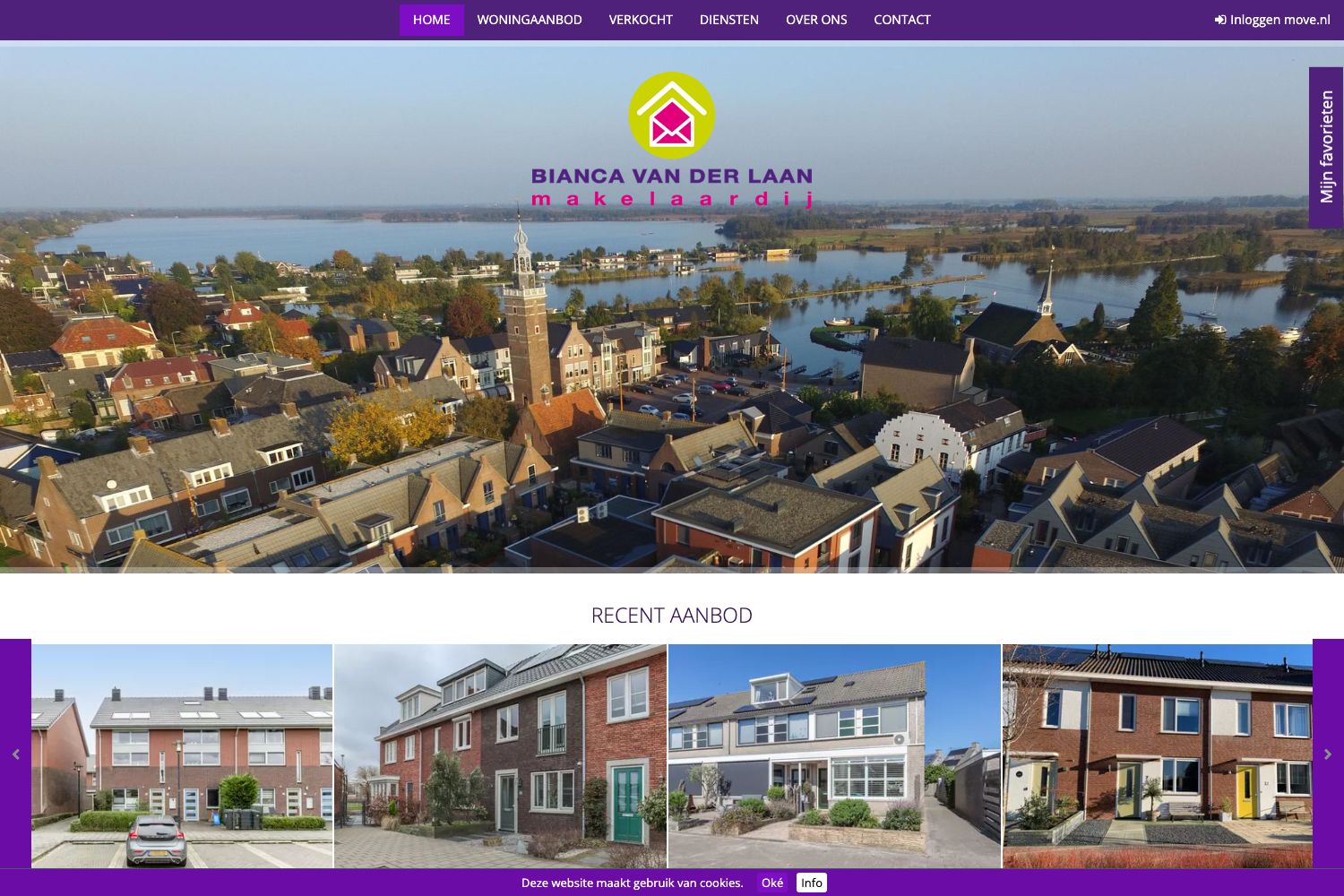 Website screenshot https://biancavanderlaanmakelaardij.nl