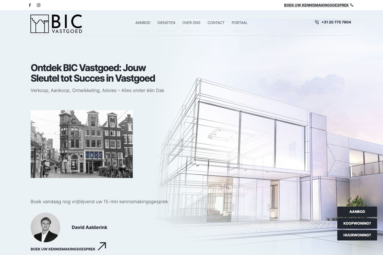 Website screenshot https://bic-vastgoed.nl