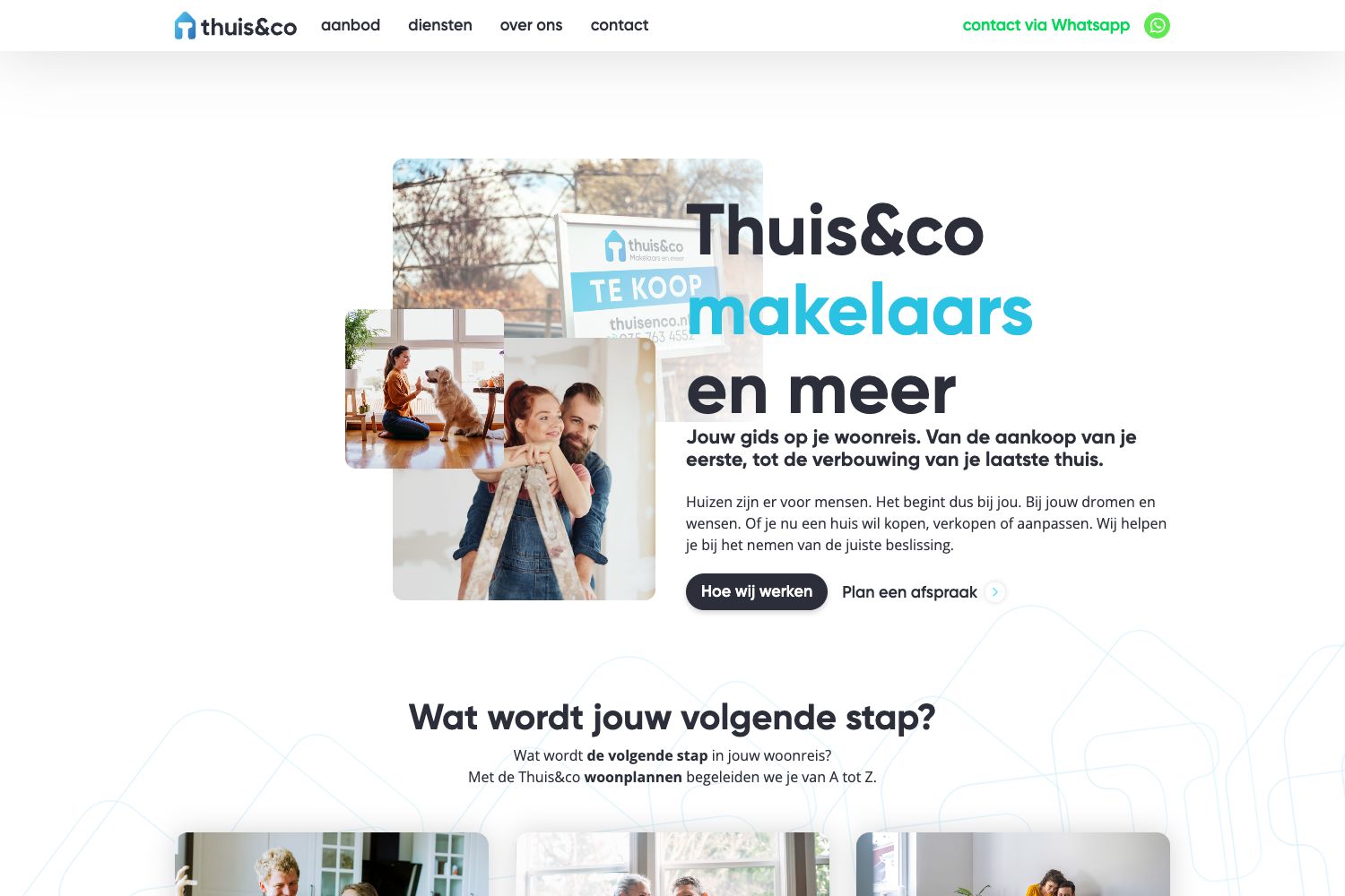 Website screenshot https://thuisenco.nl