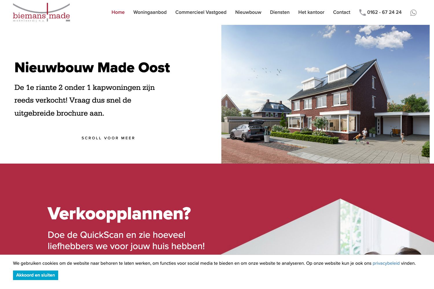 Website screenshot https://biemansmade.nl