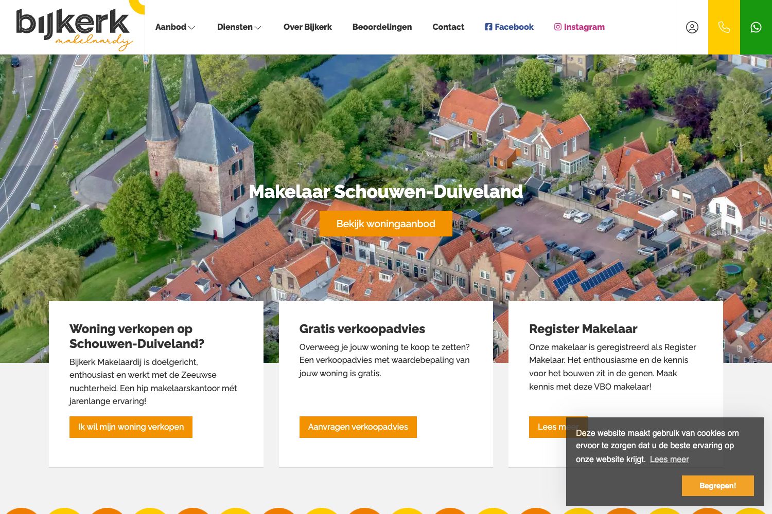 Website screenshot https://bijkerkmakelaardij.nl