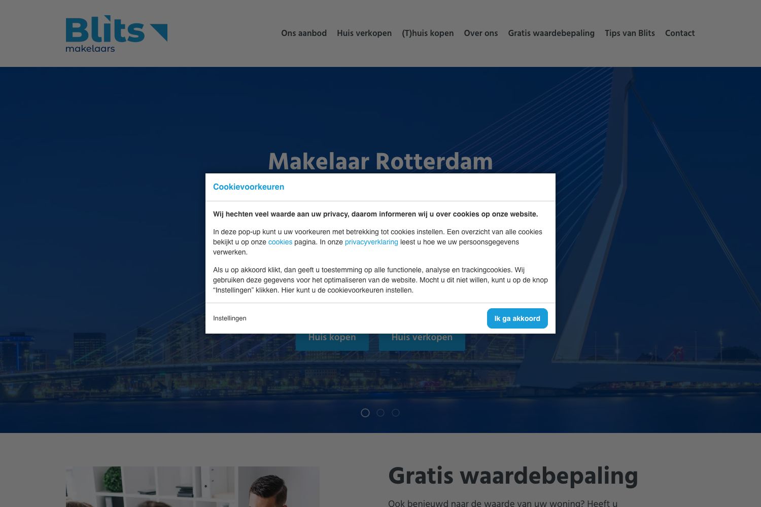 Website screenshot https://blitsmakelaars.nl