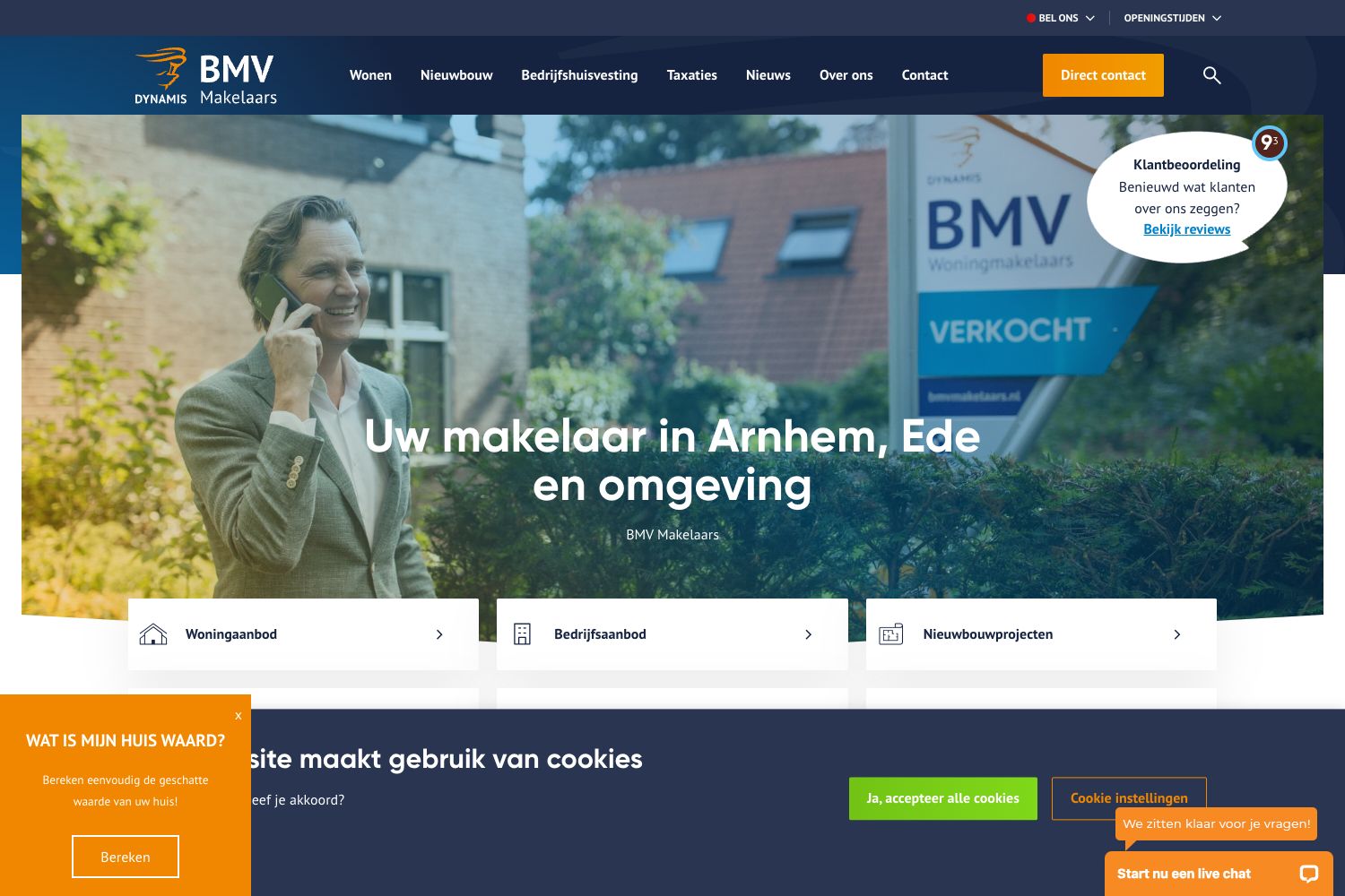Website screenshot https://bmvmakelaars.nl