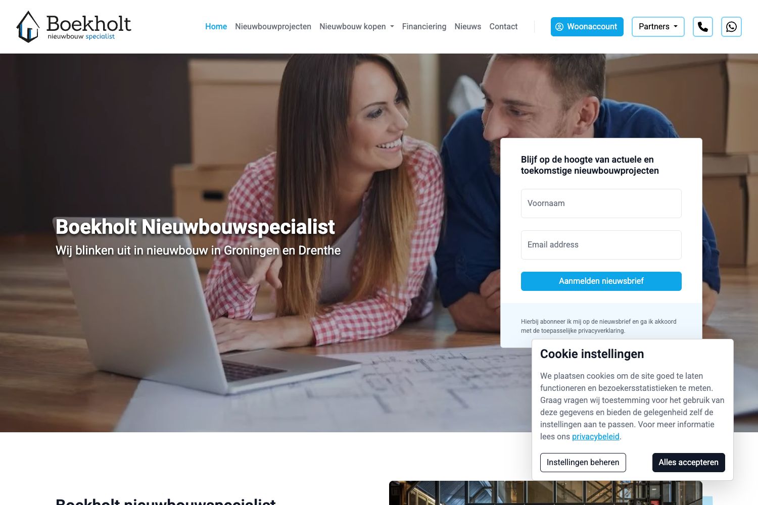 Website screenshot https://boekholtnieuwbouwspecialist.nl