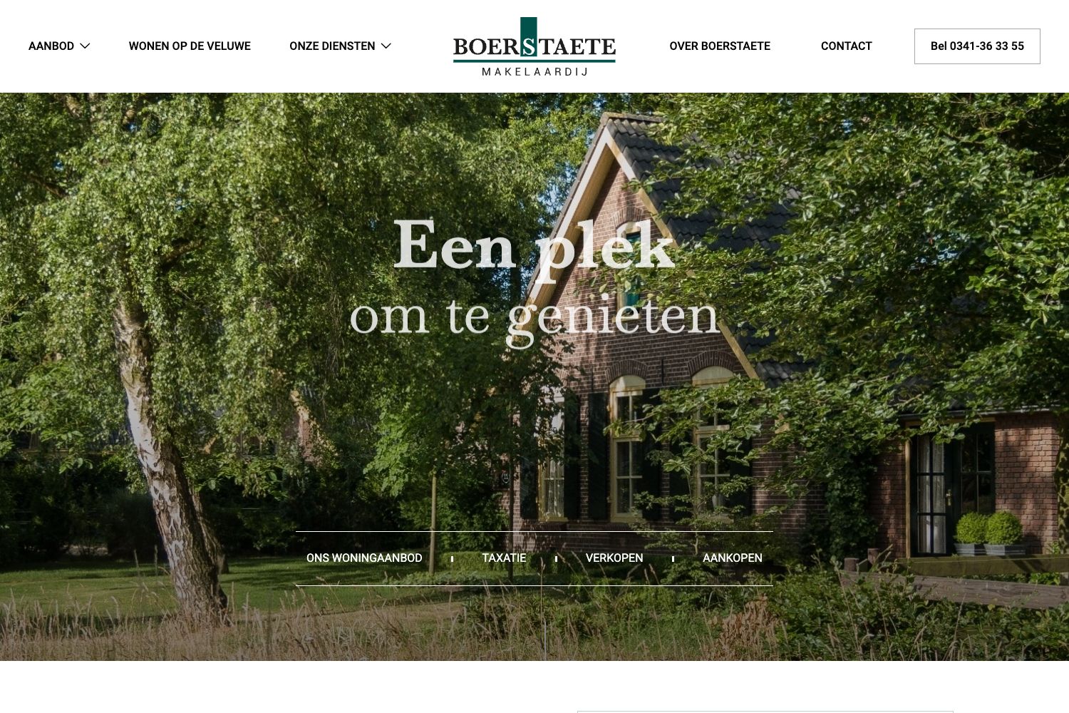 Website screenshot https://boerstaete.nl