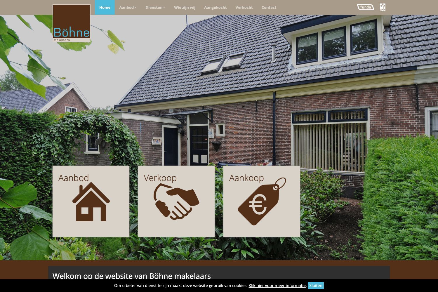 Website screenshot https://bohnemakelaars.nl