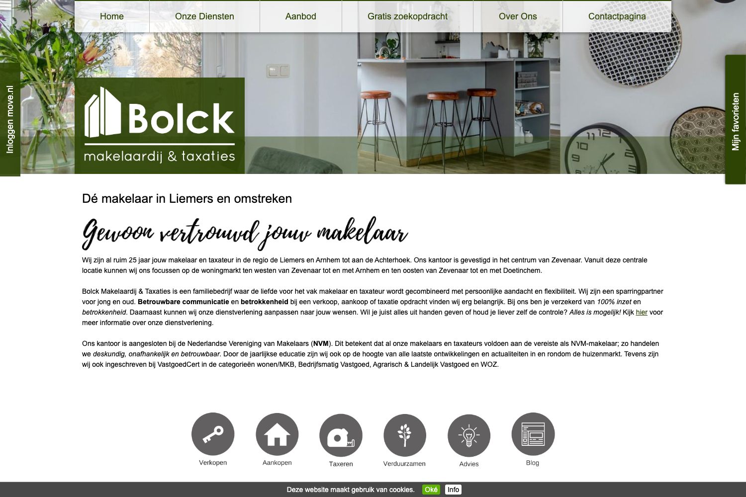 Website screenshot https://bolckmakelaardij.nl